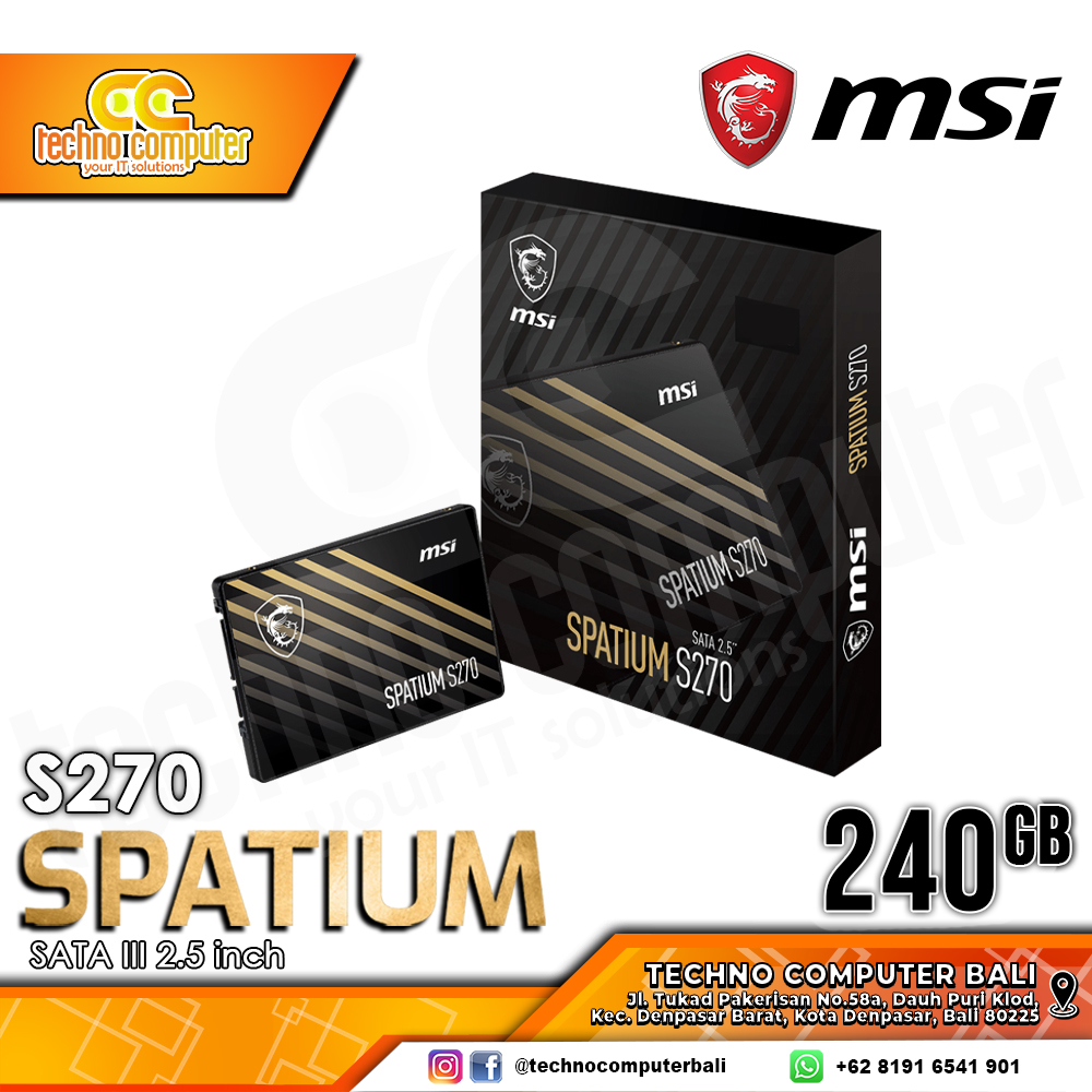 SSD MSI SPATIUM S270 SATA III 2.5 inch - 240GB