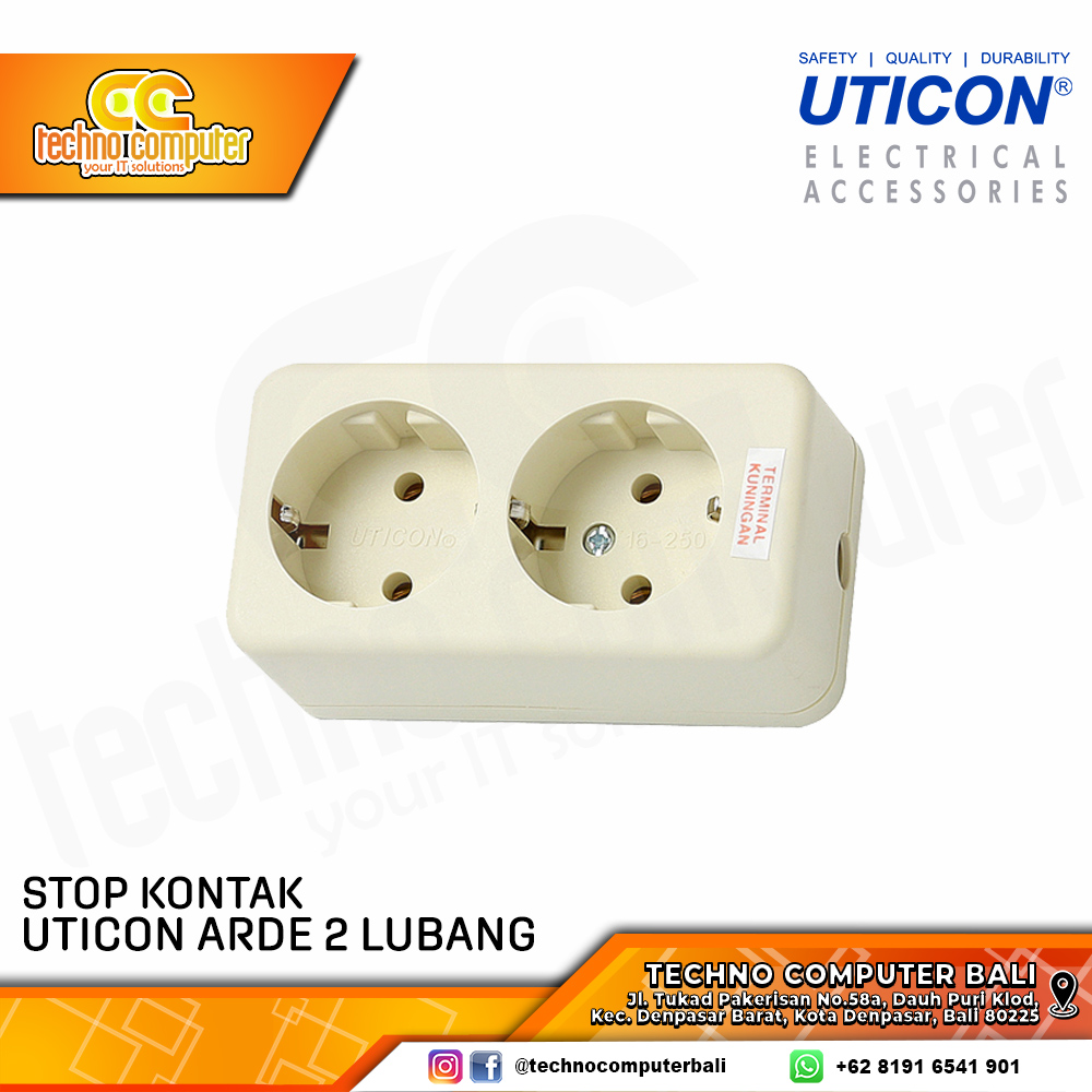 STOP KONTAK / TERMINAL UTICON ARDE 2 LUBANG