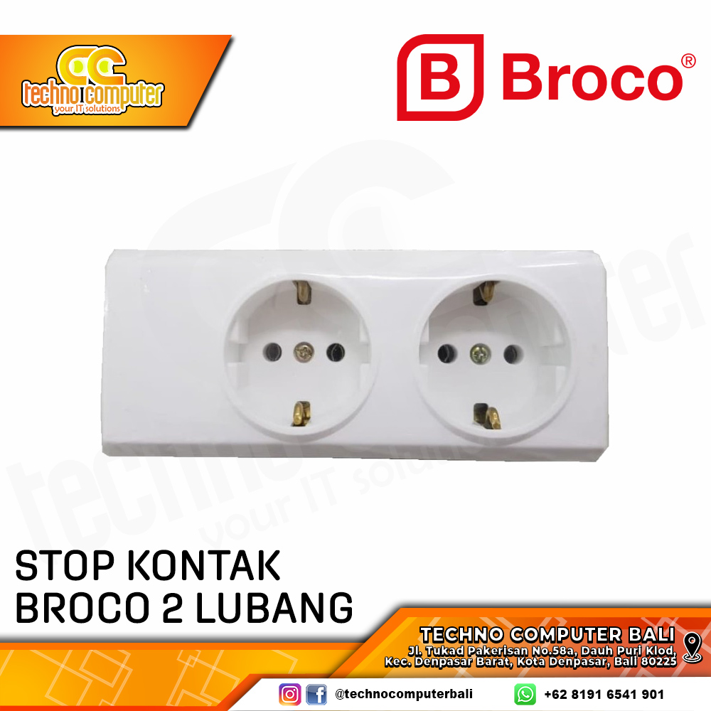 STOP KONTAK / TERMINAL BROCO 2 LUBANG