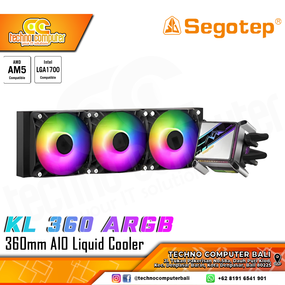SEGOTEP KL-360 ARGB BLACK - CPU Cooler - 360mm AIO Liquid Cooler