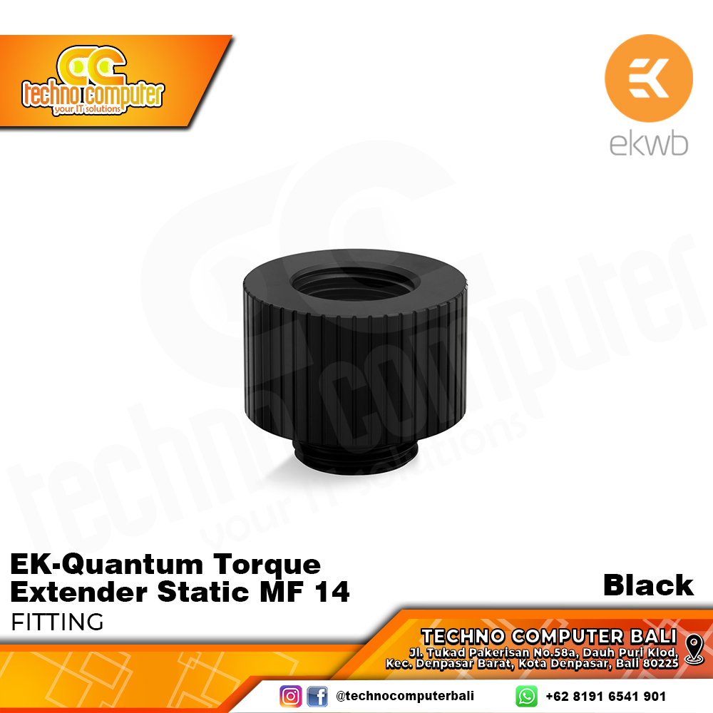 EKWB EK-Quantum Torque Extender Static MF 14 - Black 