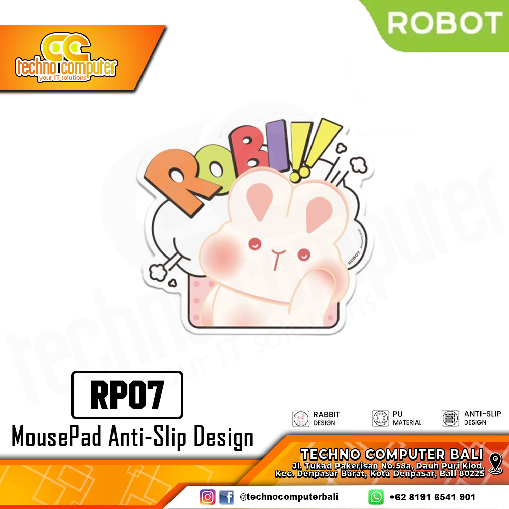 MOUSEPAD ROBOT RP07 White