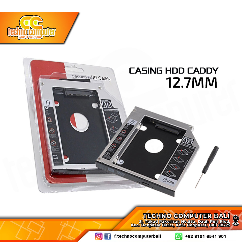 HDD SSD Caddy 12.7mm SATA Slot DVD