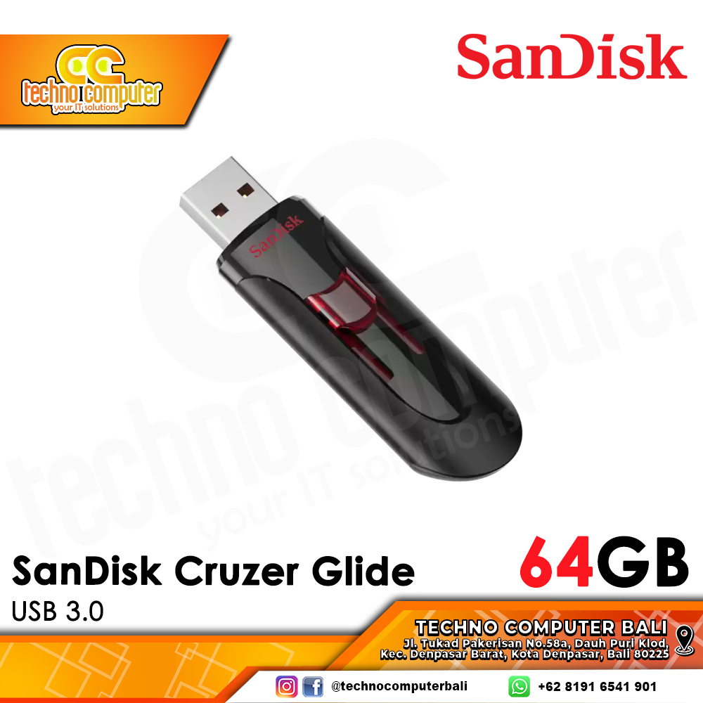 FLASHDISK SANDISK 64GB Cruzer Glide USB 3.0 