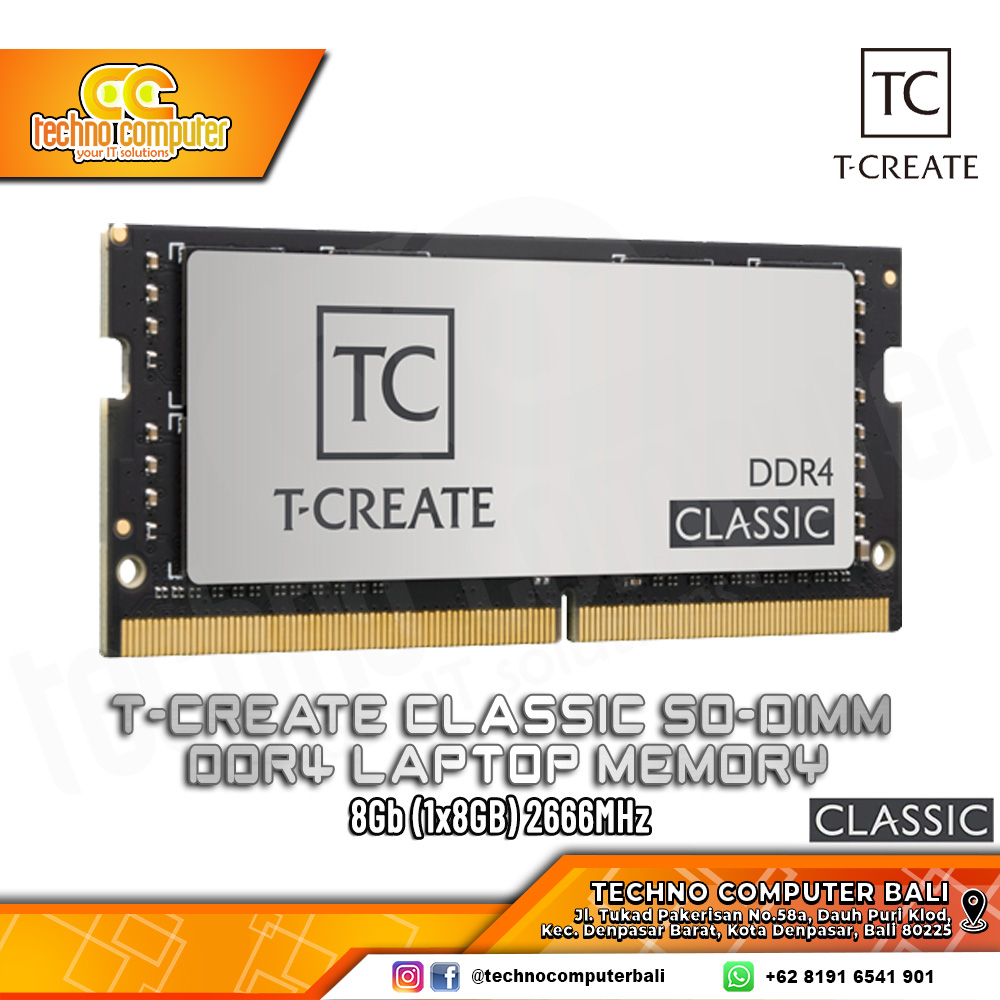 SODIMM DDR4 TEAM T-CREATE CLASSIC 8GB (1x8GB) Single 2666MHz