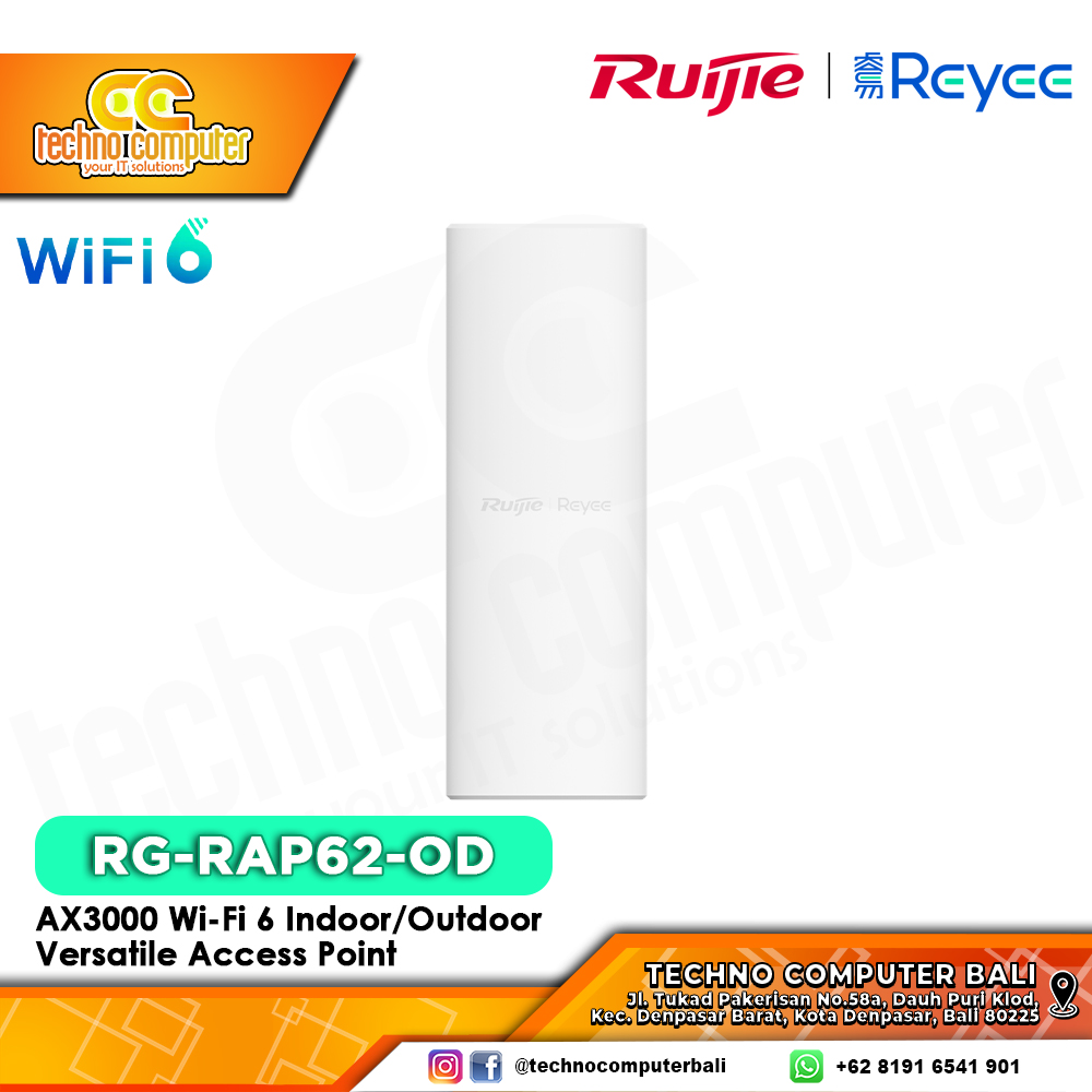 ACCESS POINT RUIJIE/REYEE RG-RAP62-OD Wi-Fi 6 AX3000 Dual-Band Outdoor Access Point