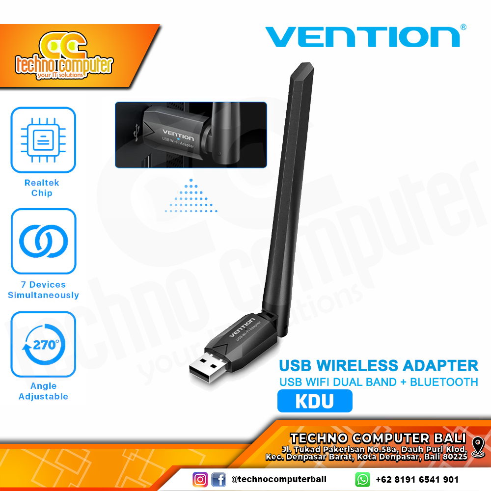 USB WIFI VENTION Dual-Band Antena Wireless USB Adapter - KDU