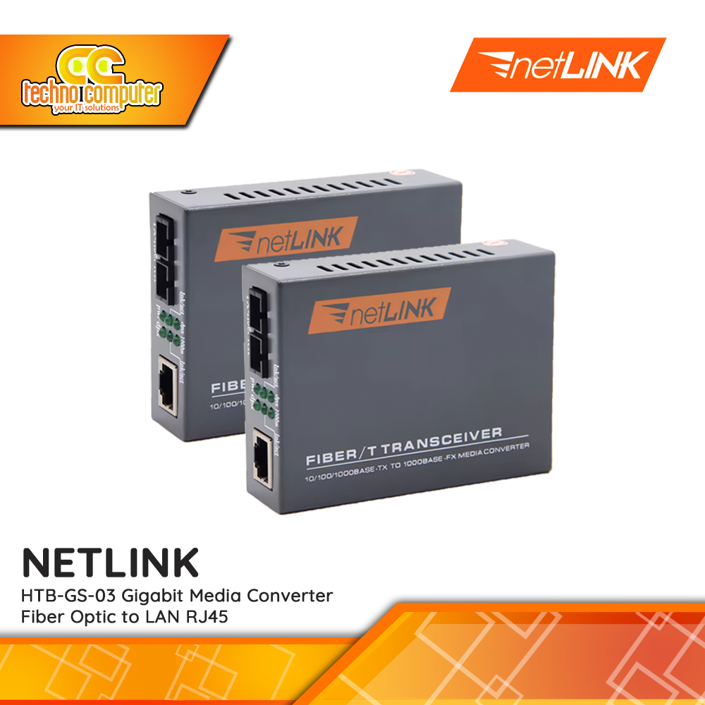 NETLINK HTB-GS-03 Gigabit Media Converter Fiber Optic to LAN RJ45