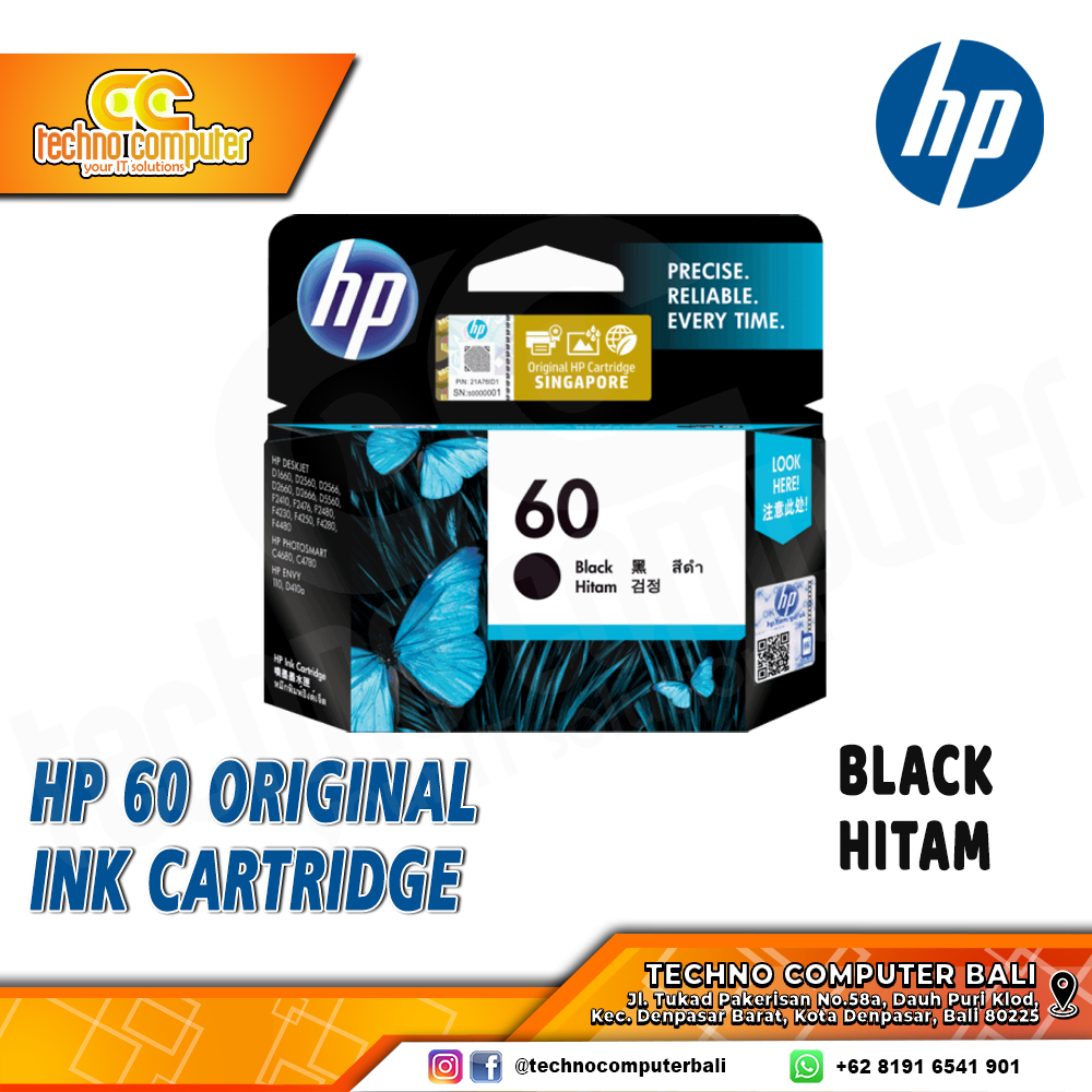 CARTRIDGE HP 60 BLACK Original Ink Cartridge