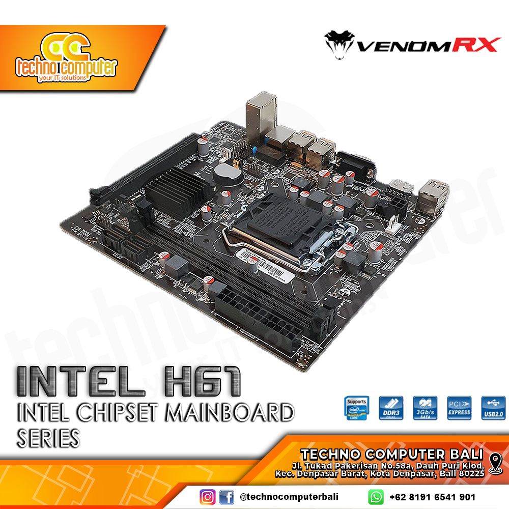 VENOMRX H61 - mATX, LGA1155, H61, DDR3