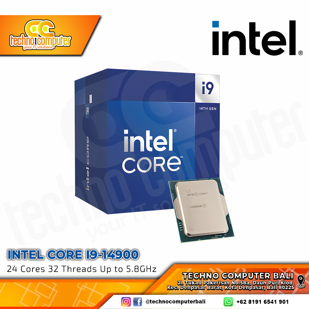 PROCESSOR INTEL CORE I9-14900 - 24 Cores 32 Threads Up to 5.8GHz - Socket LGA1700