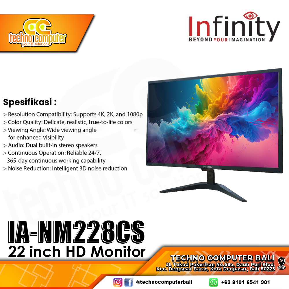 INFINITY IA-NM228CS LED Monitor - 22 inch, FHD (1920 x 1080)