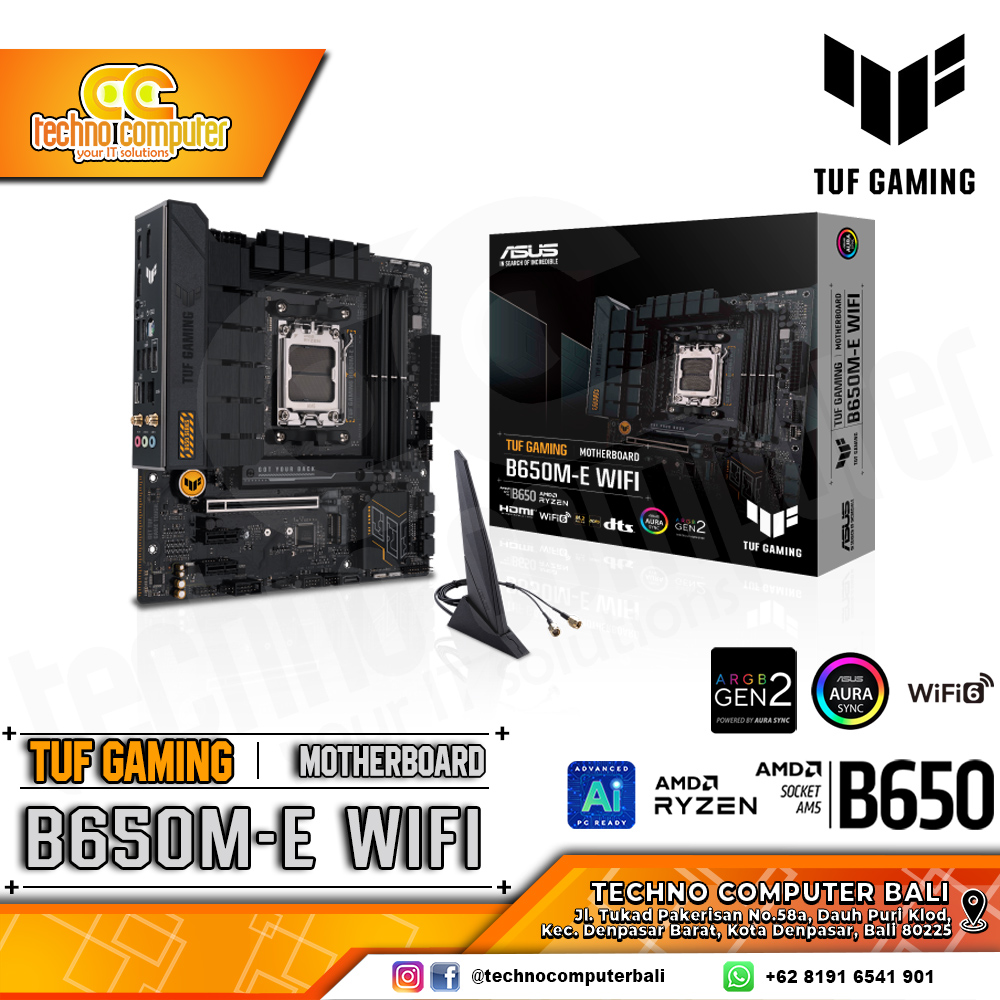 ASUS TUF GAMING B650M-E WIFI - mATX, AM5, B650, DDR5