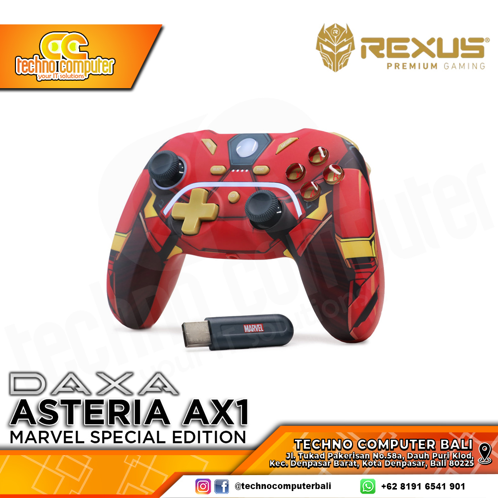 GAMEPAD WIRELESS REXUS DAXA ASTERIA AX1 Marvel Special Edition - Iron Man