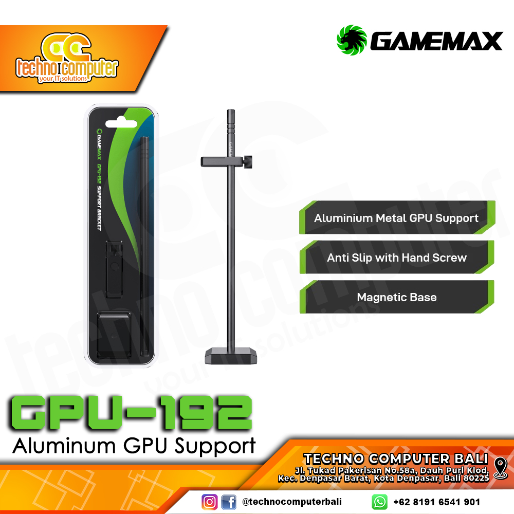 VGA Stand GAMEMAX GPU-192 Black GPU Support Bracket Holder
