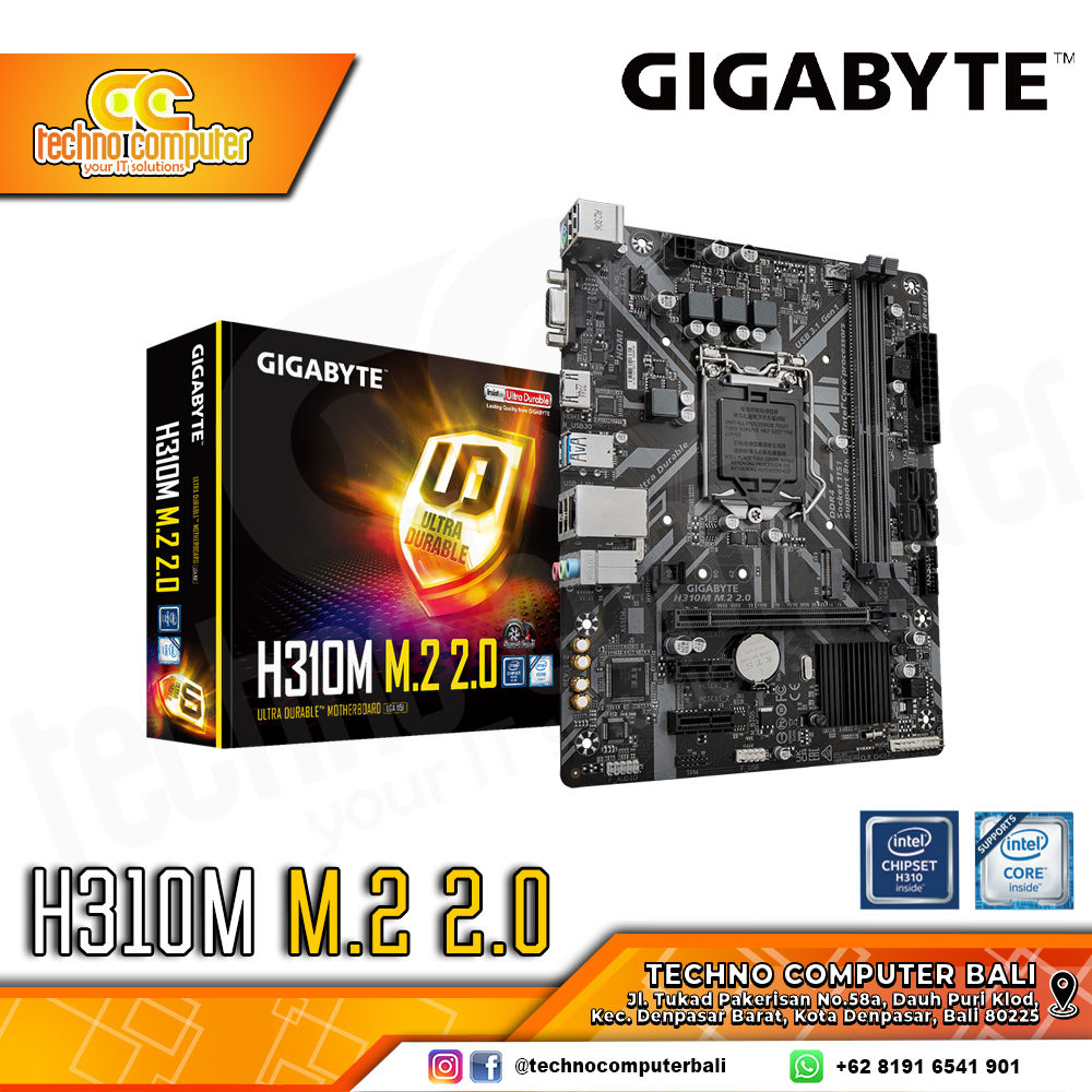 GIGABYTE H310M M.2 2.0 mATX, LGA1151, H310, DDR4