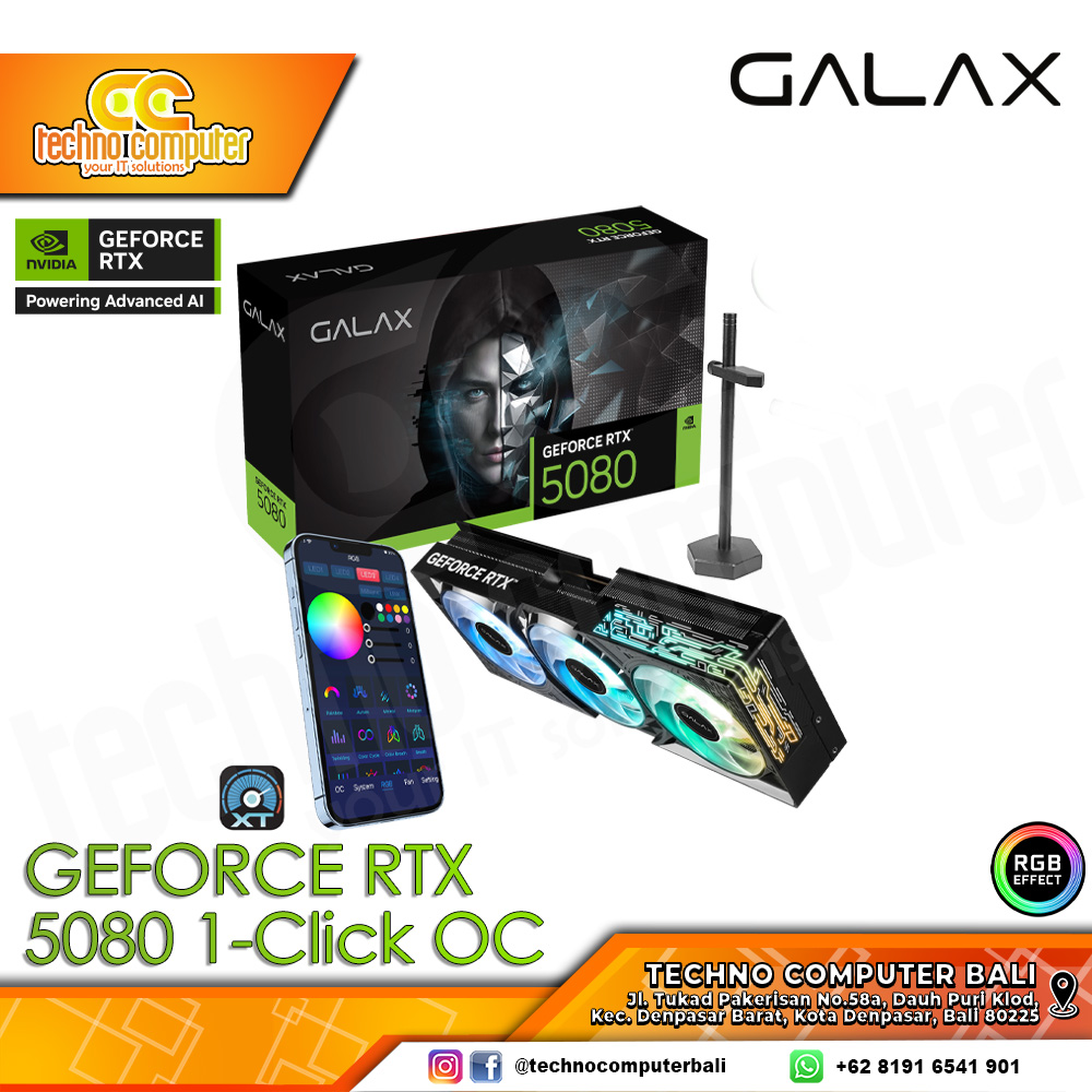 GALAX NVIDIA GeForce RTX 5080 (1-Click OC) 16GB GDDR7