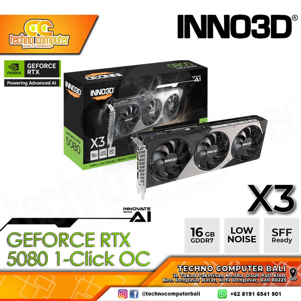 INNO3D NVIDIA GeForce RTX 5080 X3 16GB GDDR7