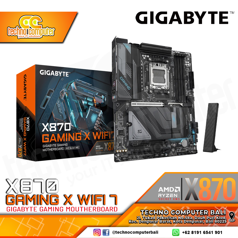 GIGABYTE X870 GAMING X WIFI7 - ATX, AM5, X870, DDR5