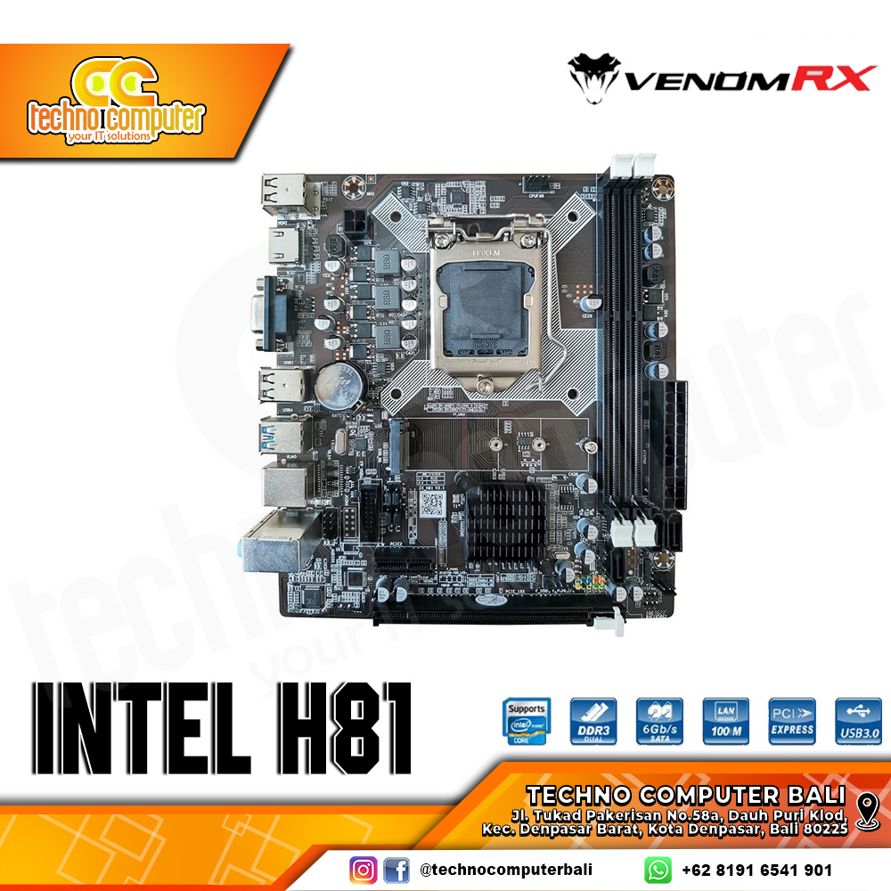 VENOMRX H81 - mATX, LGA1150, H81, DDR3
