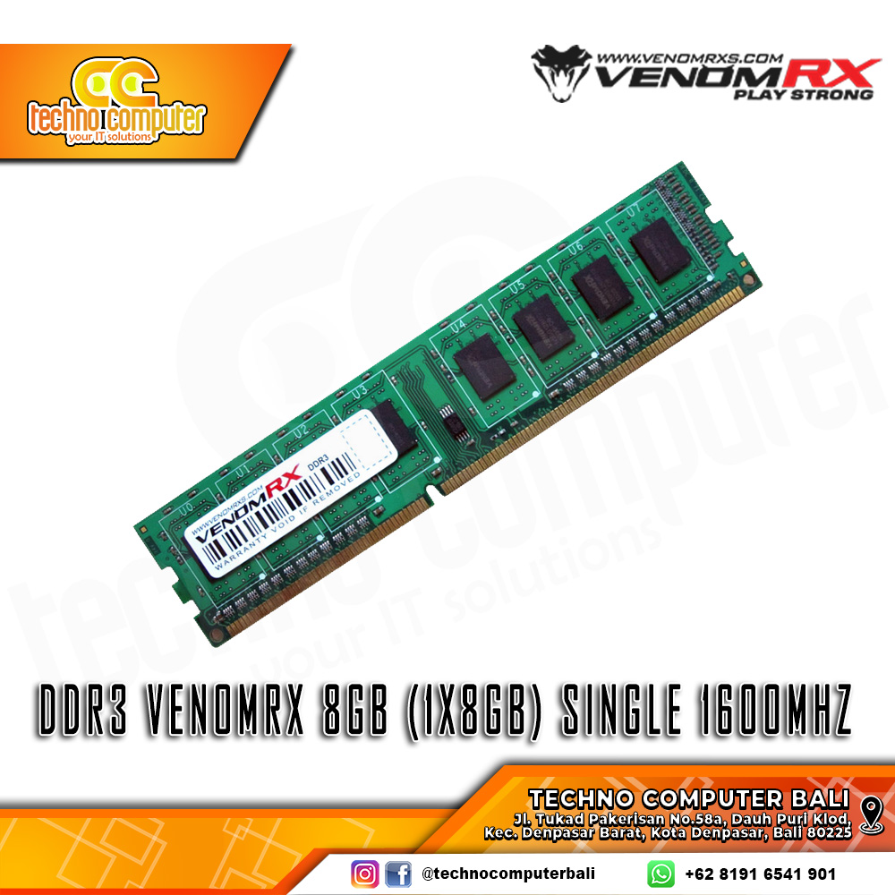 DDR3 VENOMRX 8GB (1x8GB) Single 1600Mhz