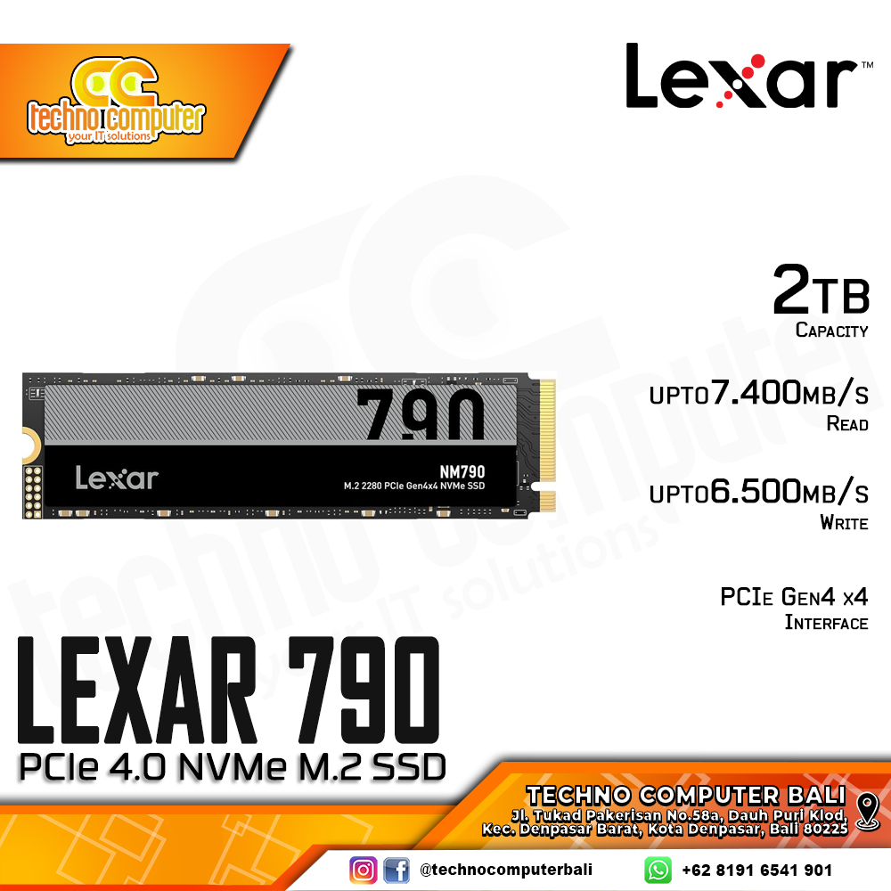SSD LEXAR NM790 M.2 NVMe 2280 PCIe Gen4 x4 - 2TB