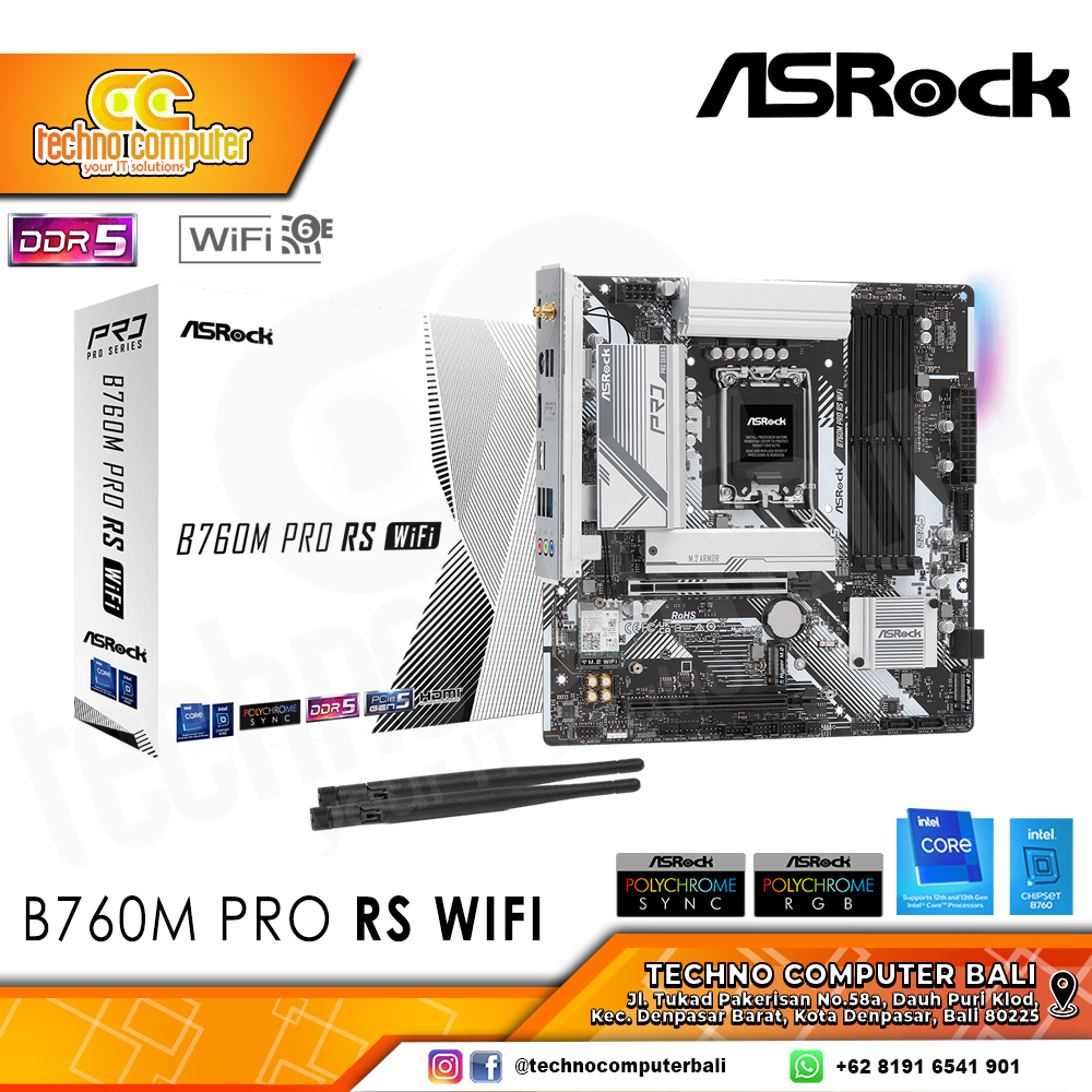 ASROCK B760M Pro RS WIFI - mATX, LGA1700, B760, DDR5