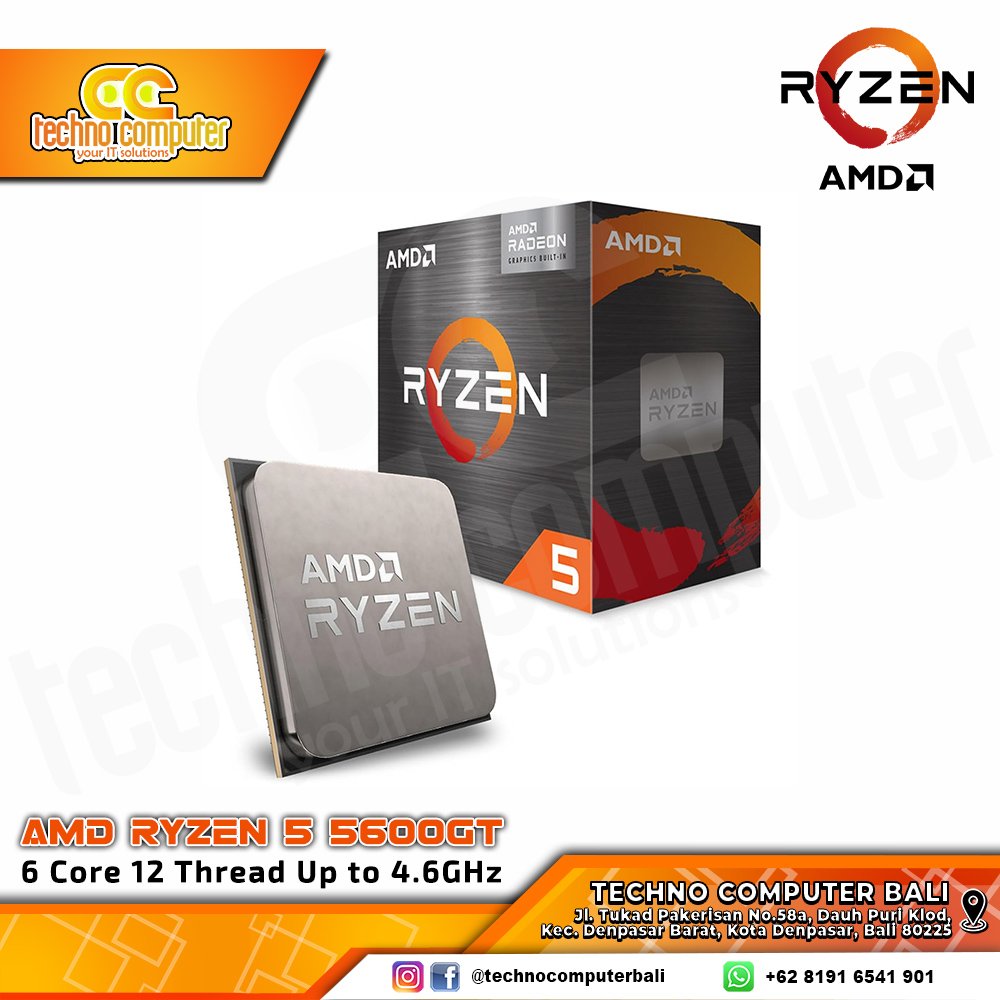 PROCESSOR AMD RYZEN 5 5600GT - 6 Core 12 Threads Up to 4.6GHz - Socket AM4