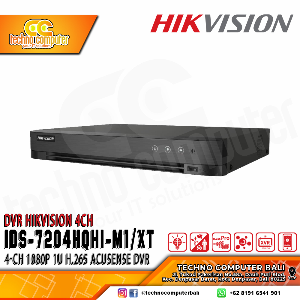 DVR HIKVISION 4CH iDS-7204HQHI-M1/XT