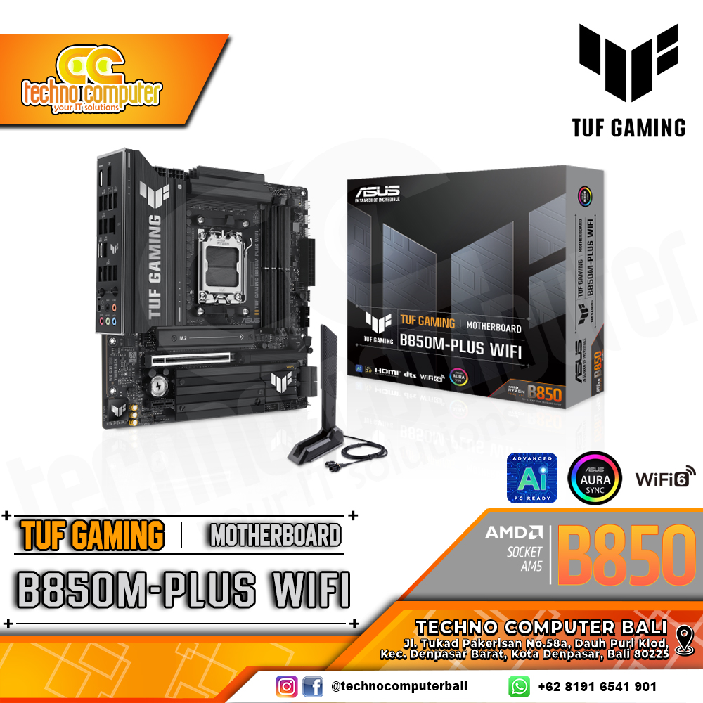 ASUS TUF GAMING B850M-PLUS WIFI - mATX, AM5, B850, DDR5
