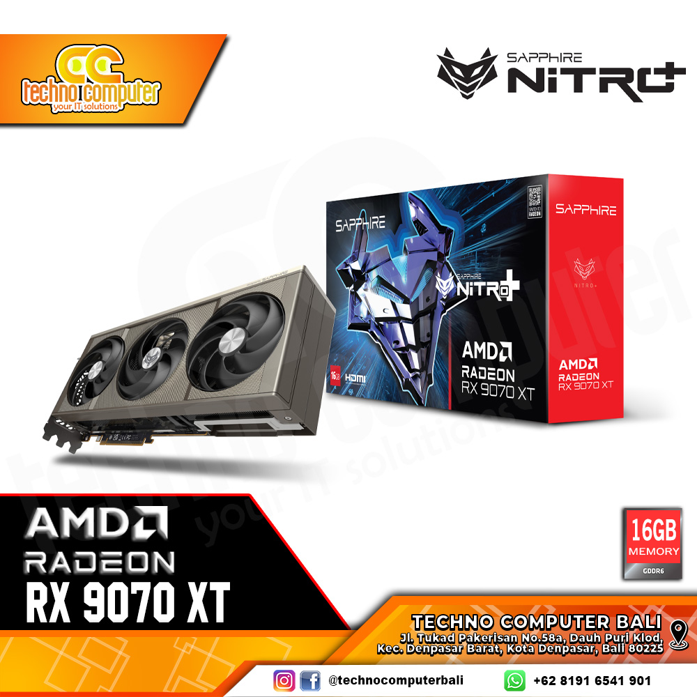 SAPPHIRE NITRO+ AMD Radeon RX 9070 XT 16GB GDDR6