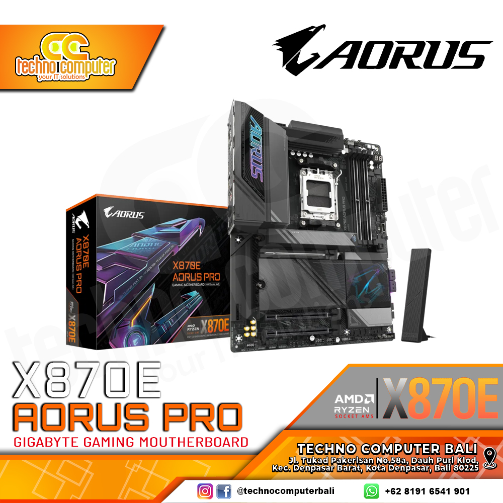 GIGABYTE X870E AORUS PRO - ATX, AM5, X870, DDR5