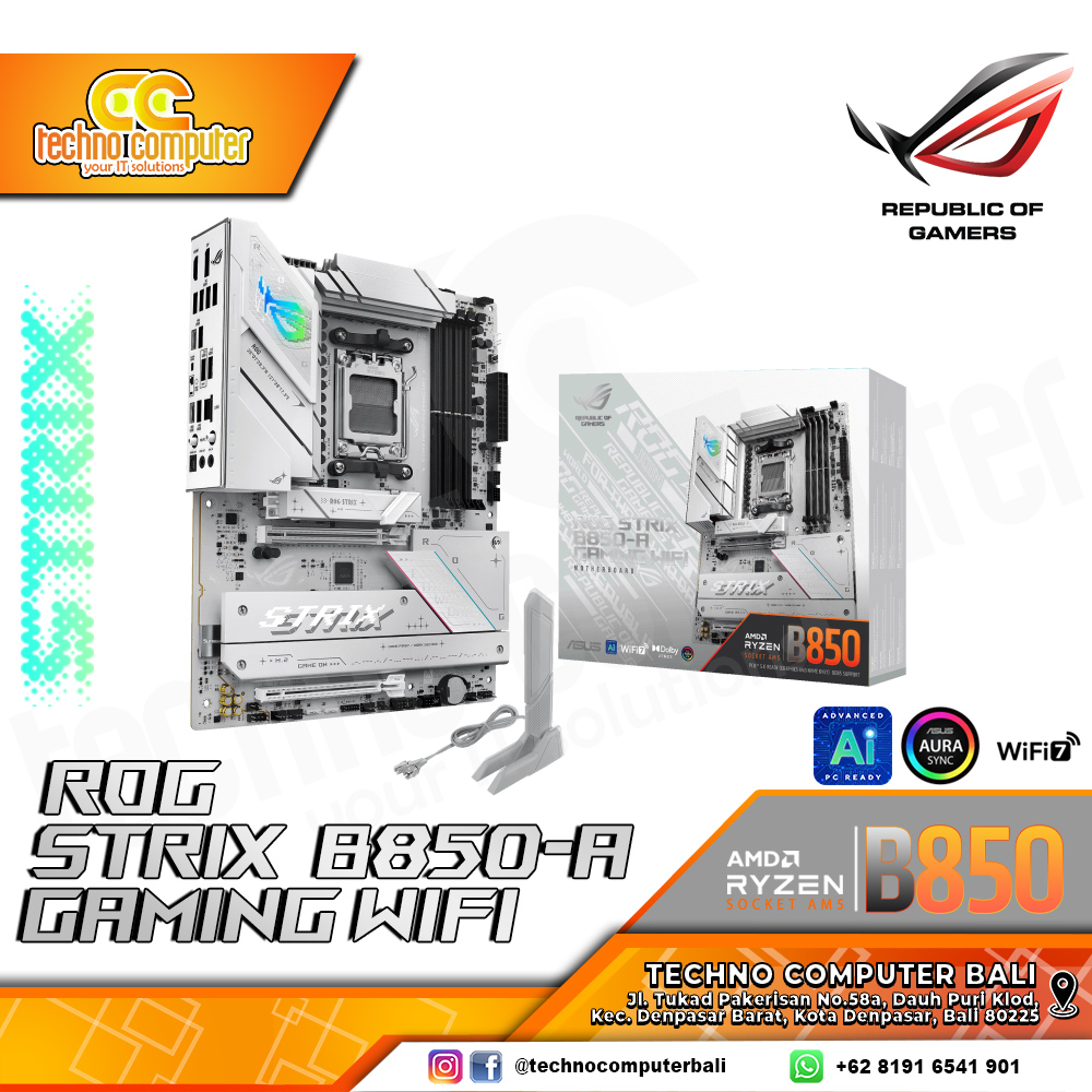 ASUS ROG STRIX B850-A GAMING WIFI - ATX, AM5, B850, DDR5