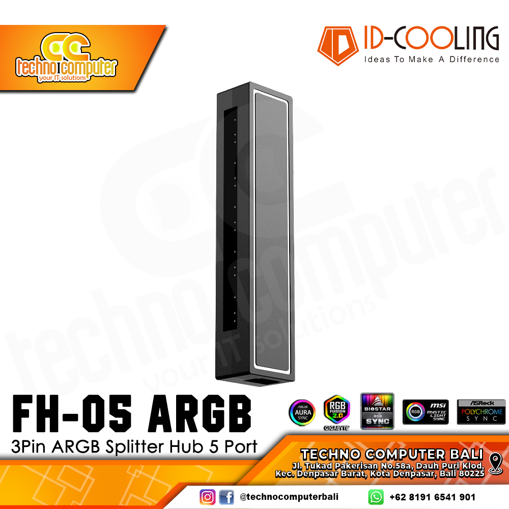 ID-COOLING FH-05 ARGB 3Pin Splitter Hub 5 Port