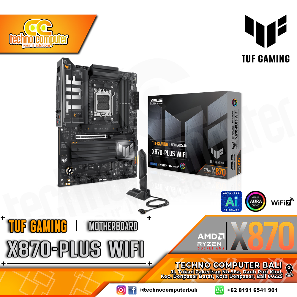 ASUS TUF GAMING X870-PLUS WIFI - ATX, AM5, X870, DDR5 