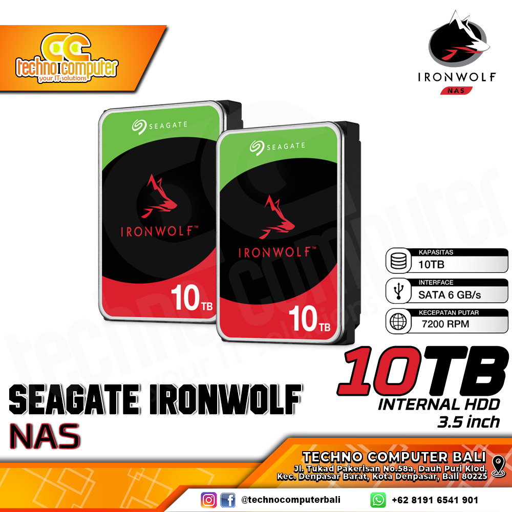 HDD INTERNAL NAS 3.5 inch SEAGATE IRONWOLF 10TB