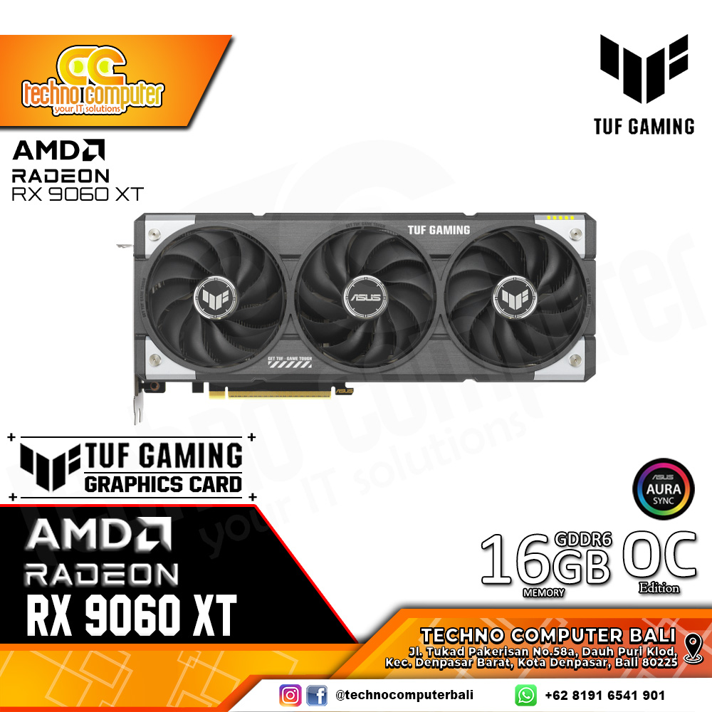 ASUS TUF GAMING AMD RADEON RX 9060 XT 16GB GDDR6 OC Edition