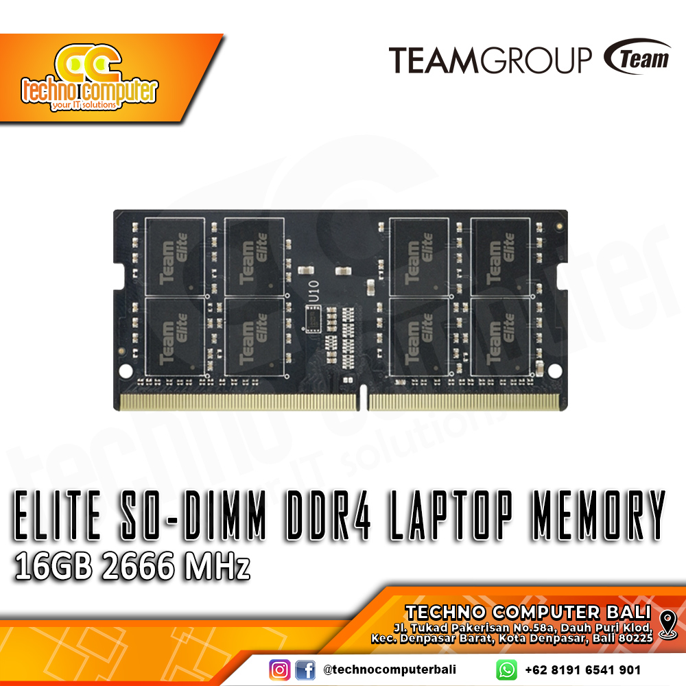 SODIMM DDR4 TEAM ELITE 16GB (1x16GB) Single 2666Mhz