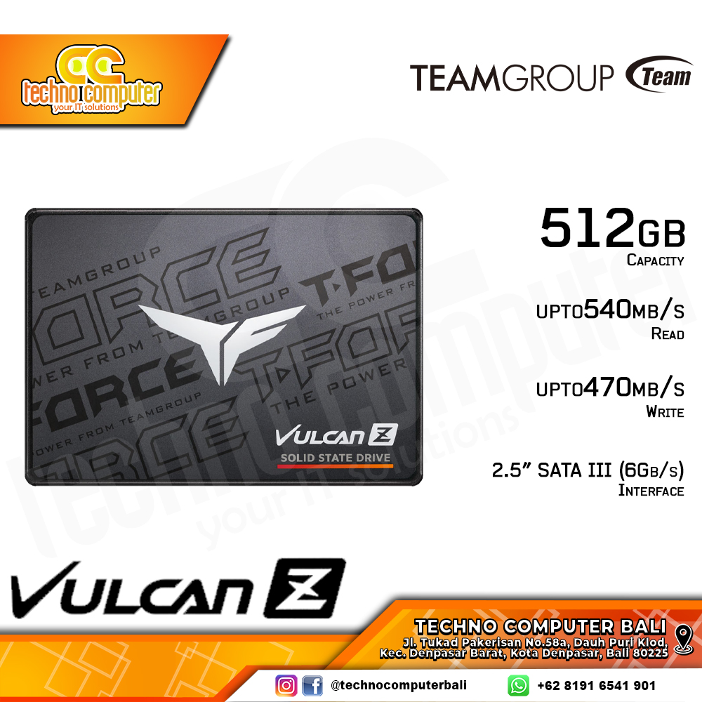SSD T-FORCE VULCAN Z SATA III 2.5 inch - 512GB