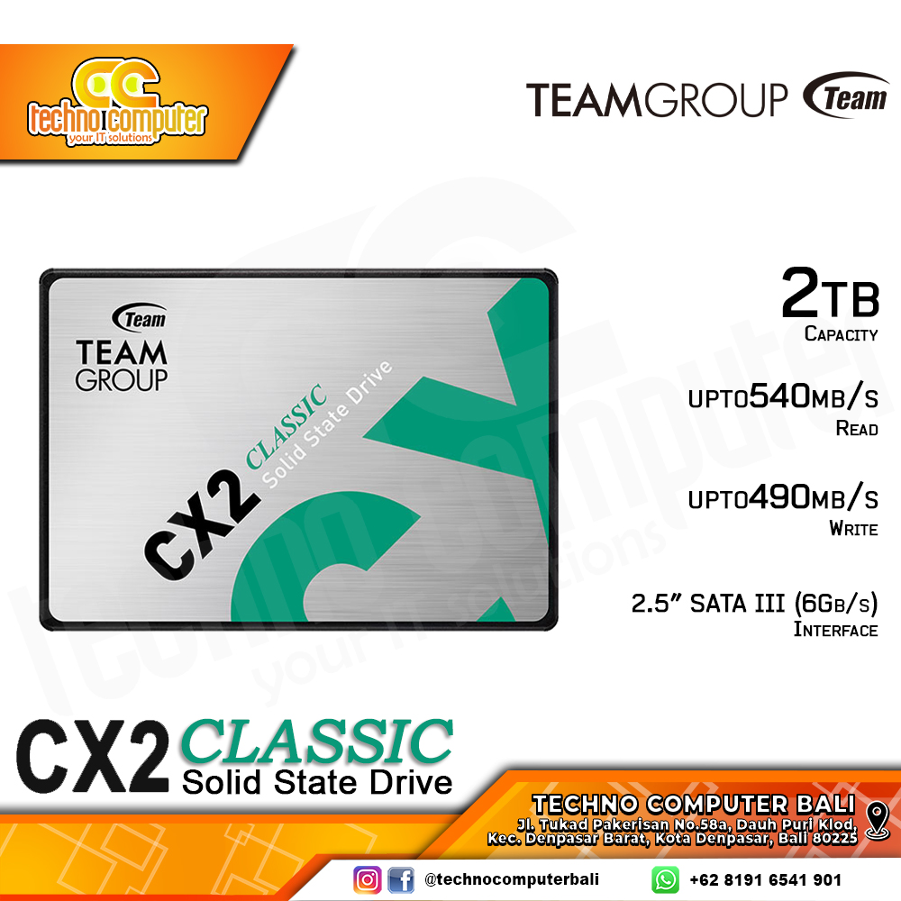 SSD TEAM CX2 CLASSIC SATA III 2.5 inch - 2TB