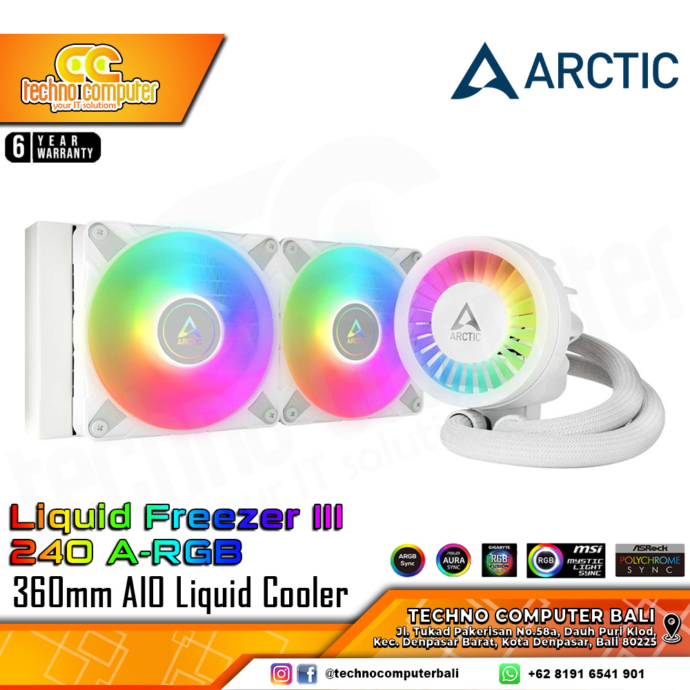 ARCTIC Liquid Freezer III 240 ARGB White - CPU Cooler - 240mm AIO Liquid Cooler
