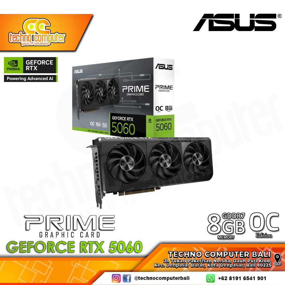 ASUS PRIME NVIDIA GeForce RTX 5060 OC Edition 8GB GDDR7
