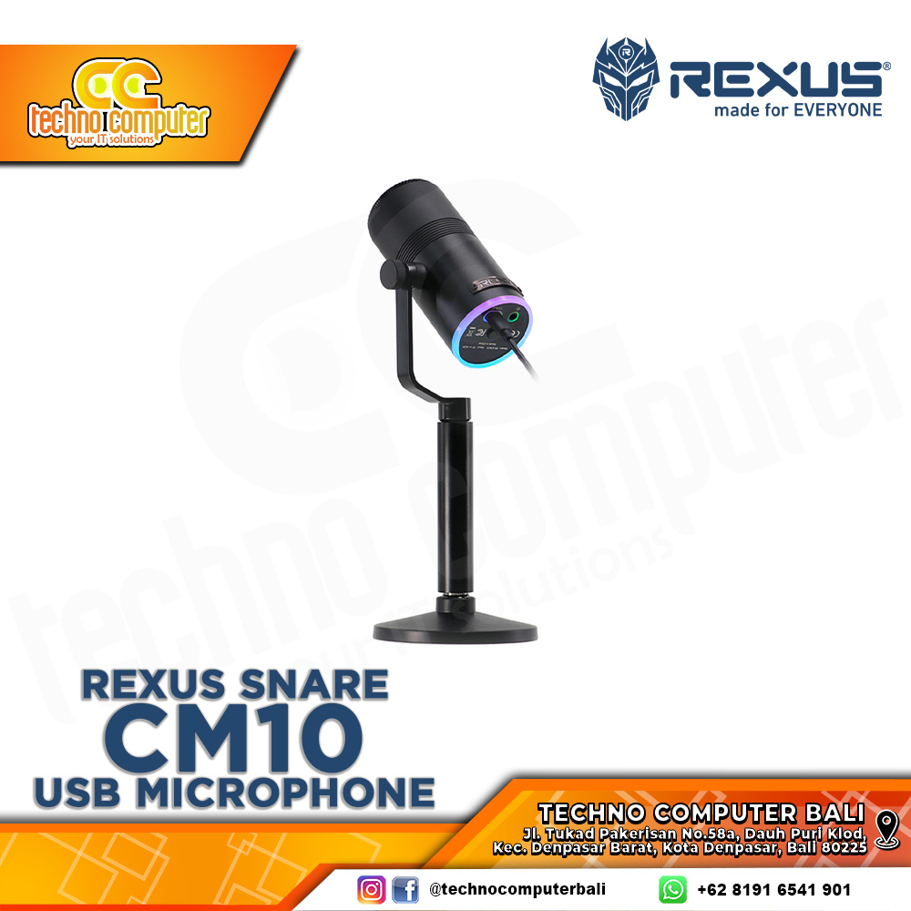 MICROPHONE REXUS SNARE RX-CM10 - USB Condenser Microphone