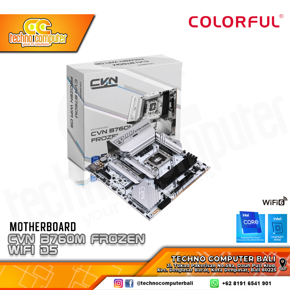 COLORFUL CVN B760M FROZEN WIFI D5 V20 - mATX, LGA1700, B760, DDR5