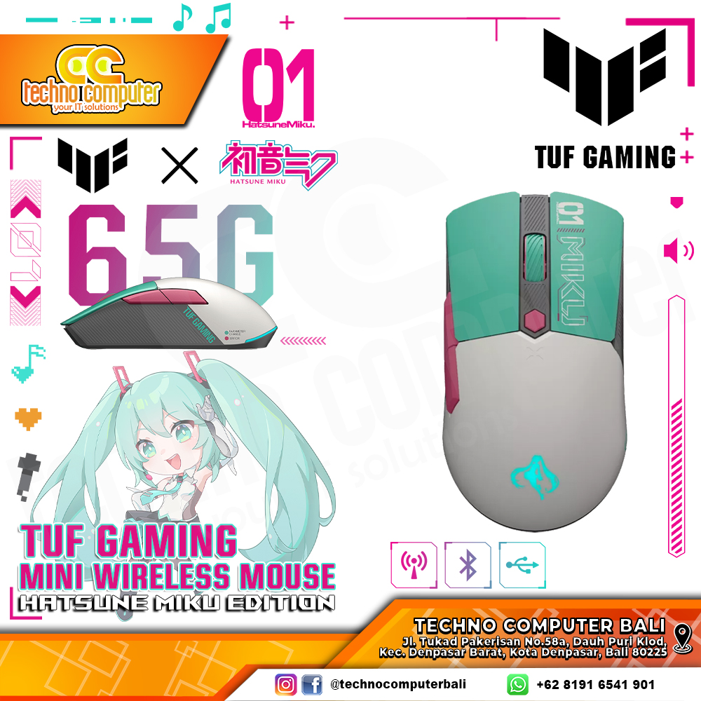ASUS TUF Gaming Mini Wireless Hatsune Miku Edition - Gaming Mouse Wireless