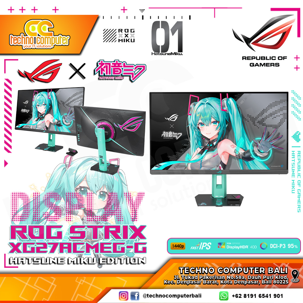 ASUS ROG STRIX XG27ACMEG-G Hatsune Miku Edition - 27 inch, WQHD (2560 x 1440), IPS, 260Hz OC, 0.3ms