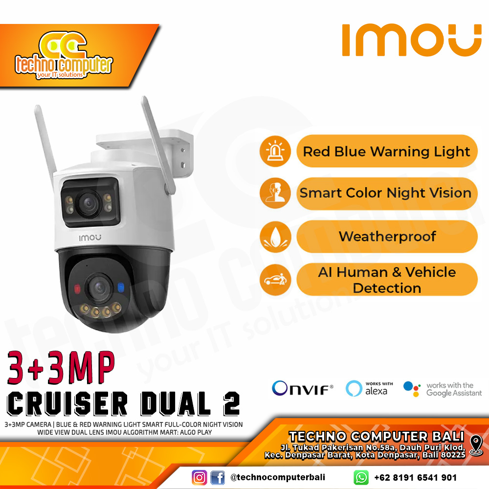 IMOU Cruiser DUAL 2 6MP (3MP+3MP) OUTDOOR Smart Wi-Fi Camera CCTV