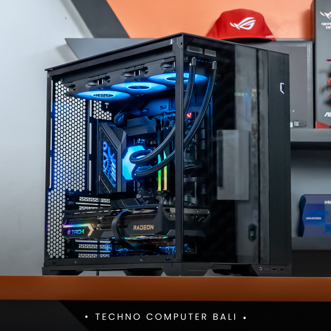 PC RAKITAN STREAMING RYZEN 7 9800X3D / RX 9070 XT ASROCK TAICHI / LIAN LI O11 VISION Compact Black 