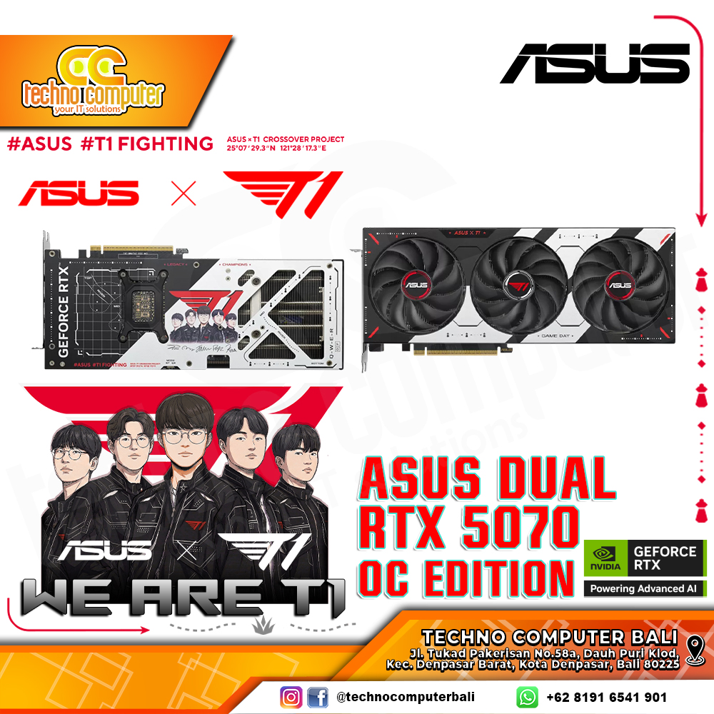 ASUS T1 NVIDIA GeForce RTX 5070 OC Edition 12GB GDDR7
