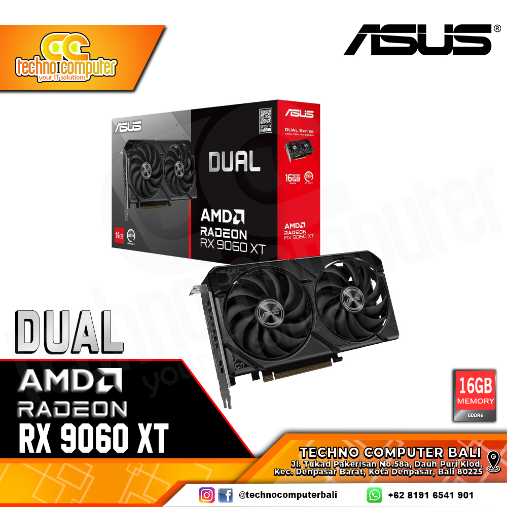 ASUS DUAL AMD RADEON RX 9060 XT 16GB GDDR6